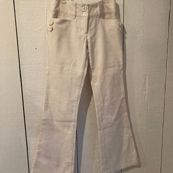 Bebe Corduroy Pants Off White Size 0 NWOT - Picture 1 of 16